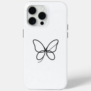 Minimalistische iPhone-hoes met vlinder in één lij iPhone 15 Pro Max Hoesje