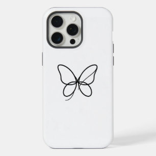 Minimalistische iPhone-hoes met vlinder in één lij iPhone 15 Pro Max Case