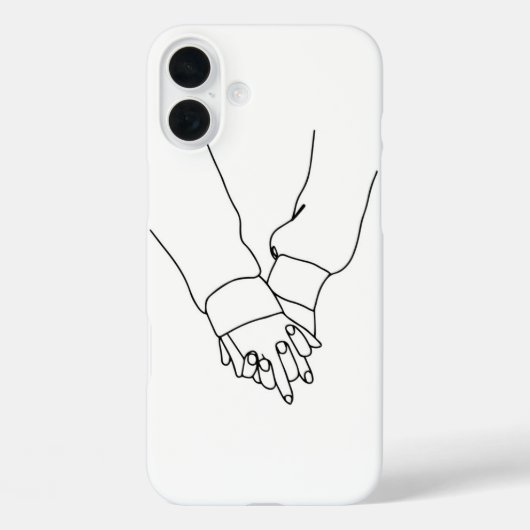 Minimalistische iPhone Hoesje met Lijnkunst van Ho (Achterkant)