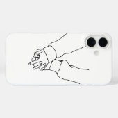 Minimalistische iPhone Hoesje met Lijnkunst van Ho (Achterkant (horizontaal))
