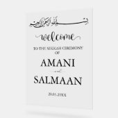 Minimalistische islamitische bruiloft ingang acryl bord (Hoek)