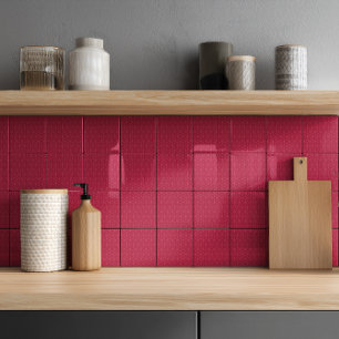 Minimalistische isometrische magenta tegel keramie tegeltje