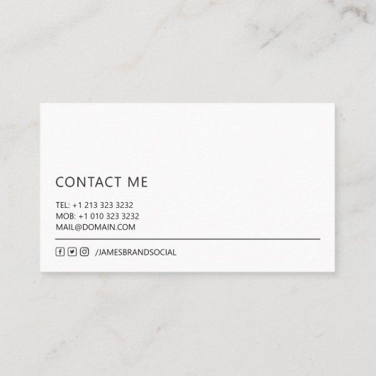 Minimalistische IT-professionals Visitekaartje (Achterkant)