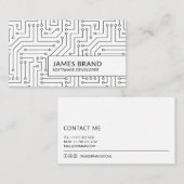 Minimalistische IT-professionals Visitekaartje (Voorkant / Achterkant)