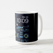 Minimalistische IT-specialist-werkstation-mug Koffiemok (Voorkant rechts)