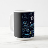 Minimalistische IT-specialist-werkstation-mug Koffiemok (Voorkant links)