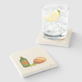 Minimalistische Italiaanse stijl Stenen Onderzetter (Zijkant)