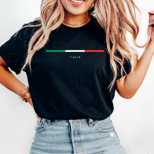 Minimalistische Italiaanse vlag Reizen Italiaanse T-shirt