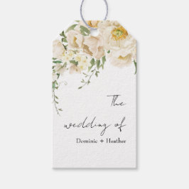 Minimalistische Ivoor Bliss Bruiloft Cadeaulabel