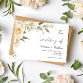 Minimalistische Ivoor Bliss Bruiloft Kaart