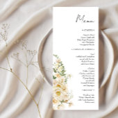 Minimalistische Ivoor Bliss Bruiloft Menu