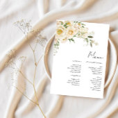 Minimalistische Ivoor Bliss Bruiloft Menu