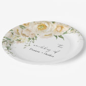 Minimalistische Ivoor Bliss Bruiloft Papieren Bordje (Gekanteld)