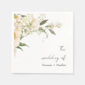 Minimalistische Ivoor Bliss Bruiloft Servet (Voorkant)