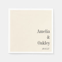 Minimalistische Ivoor Ecru Zwart Elegant Bruiloft 