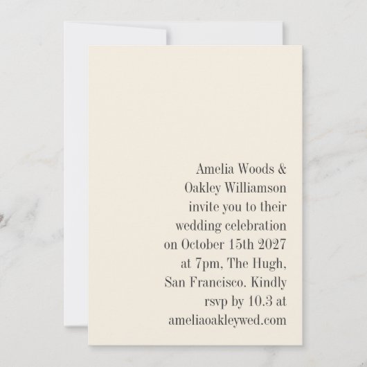 Minimalistische Ivoor Ecru Zwart Elegant Modern Br Kaart (Voorkant)