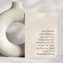 Minimalistische Ivoor Ecru Zwart Elegant Modern Br