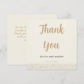 Minimalistische Ivoor Terrazzo bruiloft bedankkaar Bedankkaart (Voorkant / Achterkant)