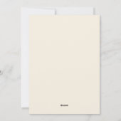 Minimalistische Ivoren Ecru Elegante Trouwfoto op  Feestdagenkaart (Achterkant)