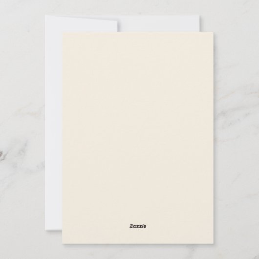 Minimalistische Ivoren Ecru Elegante Trouwfoto op Feestdagenkaart (Achterkant)