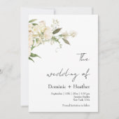 Minimalistische Ivoren Trouw Bliss Kaart (Voorkant)