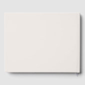 Minimalistische Ivoren Trouwredactie Gastenboek (Achterkant)