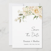 Minimalistische Ivory Bliss Foto Bruiloft Save The Date (Voorkant)