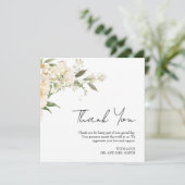 Minimalistische Ivory Bliss trouwfoto Bedankkaart (Staand voorkant)