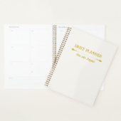 Minimalistische Ivory Gouden Planner (Display)