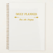 Minimalistische Ivory Gouden Planner (Voorkant)