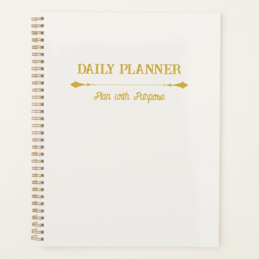 Minimalistische Ivory Gouden Planner (Voorkant)