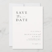 Minimalistische Ivory Photo Wedding Sla de datum o Kaart (Voorkant)