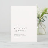 Minimalistische Ivory Photo Wedding Sla de datum o Kaart (Staand voorkant)