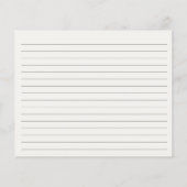 Minimalistische Ivory Recept Kaart (Achterkant)