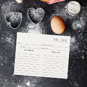 Minimalistische Ivory Recept Kaart