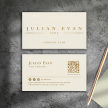 Minimalistische Ivory White Creamy Gold Profession