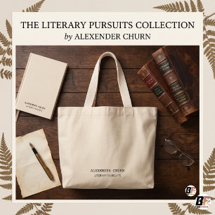 Minimalistische Ivy League op maat gemaakte litera Grote Tote Bag