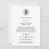 Minimalistische jaarlijkse liefdadigheidsevenement kaart (Voorkant)