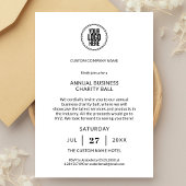 Minimalistische jaarlijkse liefdadigheidsevenement kaart