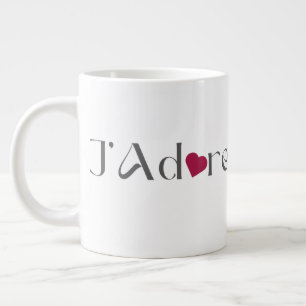 Minimalistische J'Adore, Romantische Franse Huisde Grote Koffiekop