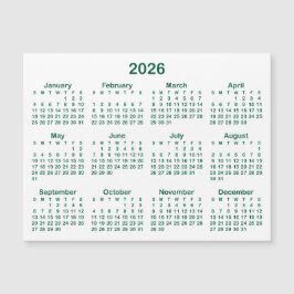 Minimalistische Jager Groen 2026 Magnetische Kalen