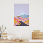 Minimalistische Japan Reisposter - Whimsical Geel Poster (Keuken)