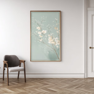Minimalistische Japandi-bloemige wandkunstprint Foto Afdruk
