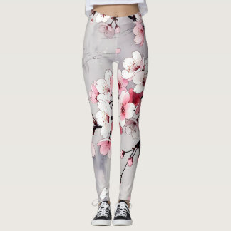 Minimalistische Japanse Kersenbloesem Leggings 