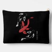 Minimalistische Japanse Koi Fish handgetekende sti Etui (Achterkant)