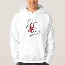 Minimalistische Japanse Koi Fish handgetekende sti Hoodie