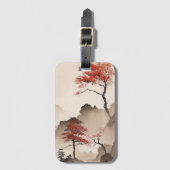 Minimalistische Japanse kustlijn Bagagelabel (Voorkant (verticaal))