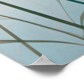 Minimalistische Japanse vogel- en bamboekunstwerke Poster (Hoek)