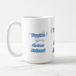 Minimalistische "Je bent mijn beste vriend" Koffiemok