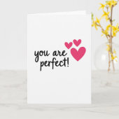 Minimalistische Je Bent Perfect Harten Kaart (Gele Bloem)